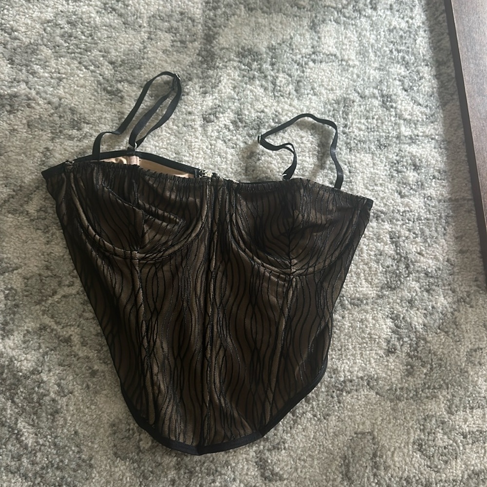 Tic Toc black corset top